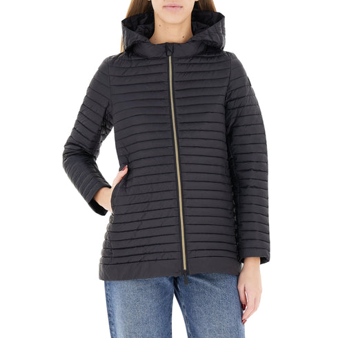 SAVE THE DUCK Piumino medio Piumino donna medio ALIMA cappuccio staccabile 0 - Francavilla Moda