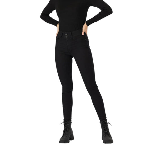 Tiffosi Jeans Jeans Donna cinque tasche a vita alta Nero - Francavilla Moda