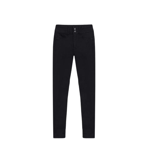 Tiffosi Jeans Jeans Donna cinque tasche a vita alta Nero - Francavilla Moda