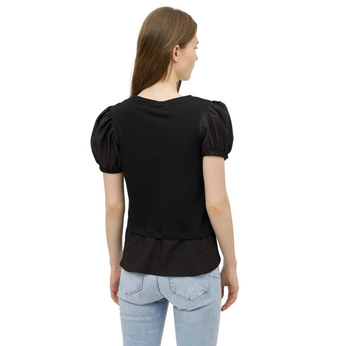 Tiffosi T-Shirt T-shirt Donna con scollo tondo Nero - Francavilla Moda