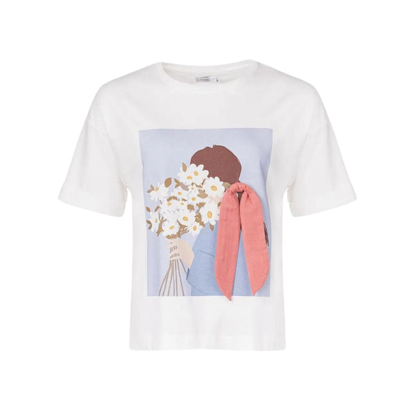 Tiffosi T-Shirt T-shirt Donna girocollo con stampa Beige - Francavilla Moda