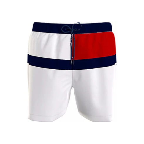 TOMMY BEACHWEAR Costume Costume Uomo con maxi logo Bianco rosso blu P24-TOMMY BEACHWEARUM03259-YCF-S - Francavilla Moda