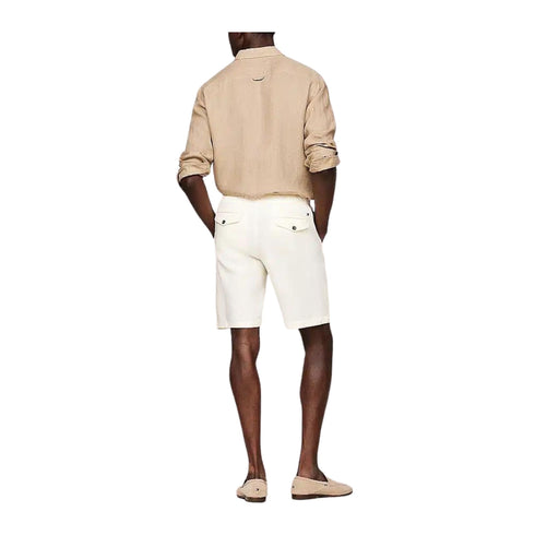Tommy Hilfiger Bermuda Bermuda Uomo Harlem in lino Panna - Francavilla Moda