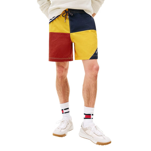 Tommy Hilfiger Bermuda Bermuda Uomo Sailing color block Blu giallo - Francavilla Moda
