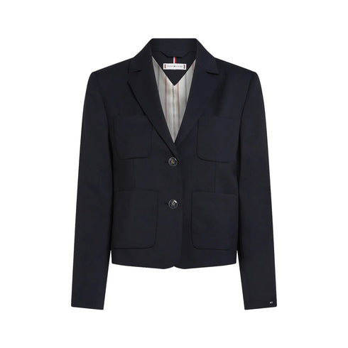 Tommy Hilfiger Giacca blazer Blazer Donna corto monopetto Blu - Francavilla Moda