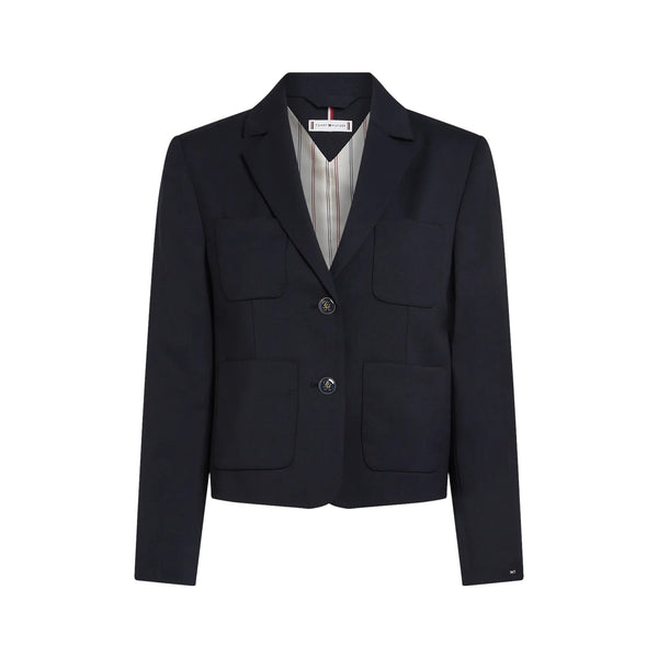 Tommy Hilfiger Giacca blazer Blazer Donna corto monopetto Blu - Francavilla Moda
