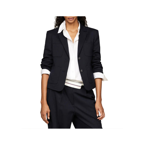 Tommy Hilfiger Giacca blazer Blazer Donna corto monopetto Blu - Francavilla Moda