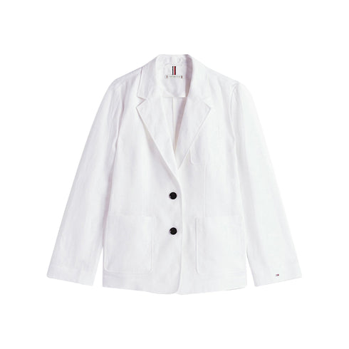 Tommy Hilfiger Giacca blazer Blazer Donna in lino con taschino 34 - Francavilla Moda