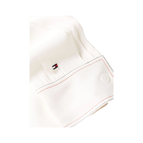 Tommy Hilfiger Blusa Blusa Donna a V in viscosa Bianco - Francavilla Moda