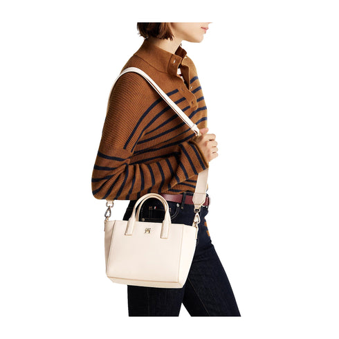 Tommy Hilfiger Borsa a mano Borsa Donna Shopper mini tote Avorio - Francavilla Moda