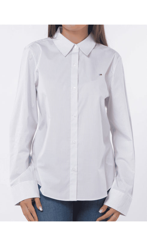 Tommy Hilfiger Camicia casual Camicia da donna in popeline a righe 34 - Francavilla Moda