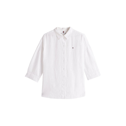 Tommy Hilfiger Camicia casual Camicia Donna 3/4 in lino 36 P25 - TOMMY HILFIGERWW46169 - YCF - 36 - Francavilla Moda