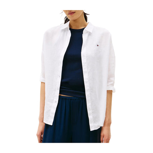 Tommy Hilfiger Camicia casual Camicia Donna 3/4 in lino 36 P25 - TOMMY HILFIGERWW46169 - YCF - 36 - Francavilla Moda