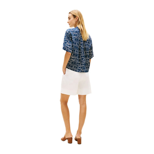 Tommy Hilfiger Camicia Camicia Donna in lino a manica corta XS P26-TOMMY HILFIGERWW48925-YCF-XS - Francavilla Moda