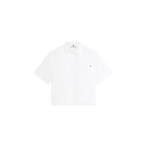 Tommy Hilfiger Camicia Camicia Donna in lino a manica corta XS P26-TOMMY HILFIGERWW48925-YCF-XS - Francavilla Moda
