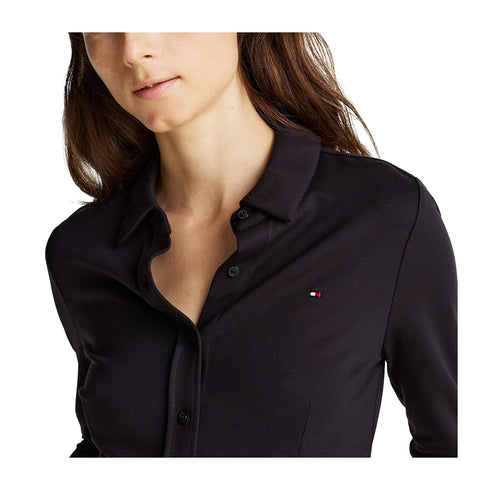 Tommy Hilfiger Camicia casual Camicia Donna slim in viscosa Nero - Francavilla Moda