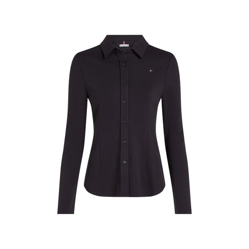 Tommy Hilfiger Camicia casual Camicia Donna slim in viscosa Nero - Francavilla Moda