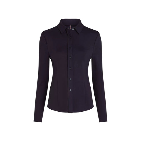 Tommy Hilfiger Camicia casual Camicia Donna slim in viscosa Blu A24 - TOMMY HILFIGERWW42906 - DW5 - S - Francavilla Moda