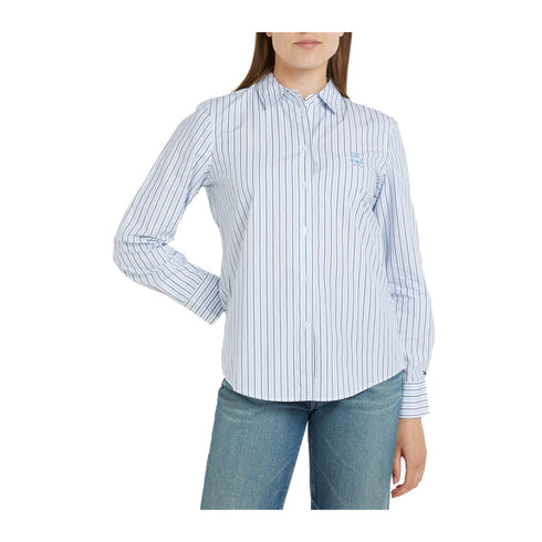 Tommy Hilfiger Camicia casual Camicia Donna Stripe regular Bianco celeste A24 - TOMMY HILFIGERWW42274 - 03H - 36 - Francavilla Moda