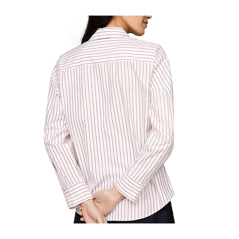 Tommy Hilfiger Camicia casual Camicia Donna Stripe regular Bianco rosso - Francavilla Moda