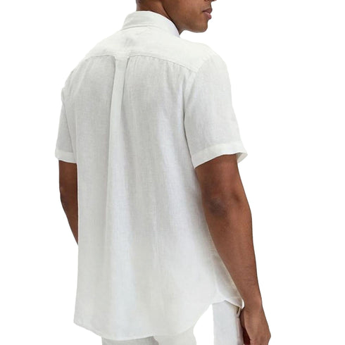 Tommy Hilfiger Camicia Camicia Uomo a manica corta in lino washed M P26-TOMMY HILFIGERMW41531-YBR-M - Francavilla Moda