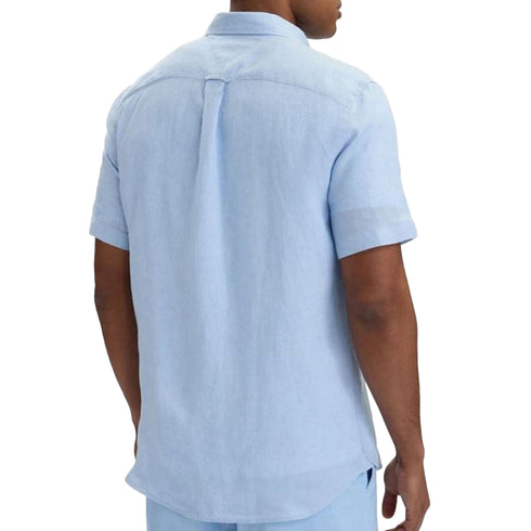 Tommy Hilfiger Camicia Camicia Uomo a manica corta in lino washed M P26-TOMMY HILFIGERMW41531-YBR-M - Francavilla Moda
