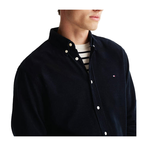 Tommy Hilfiger Camicia casual Camicia Uomo button down in velluto Blu - Francavilla Moda