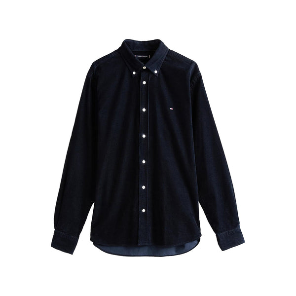 Tommy Hilfiger Camicia casual Camicia Uomo button down in velluto Blu - Francavilla Moda
