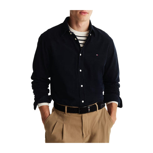 Tommy Hilfiger Camicia casual Camicia Uomo button down in velluto Blu - Francavilla Moda