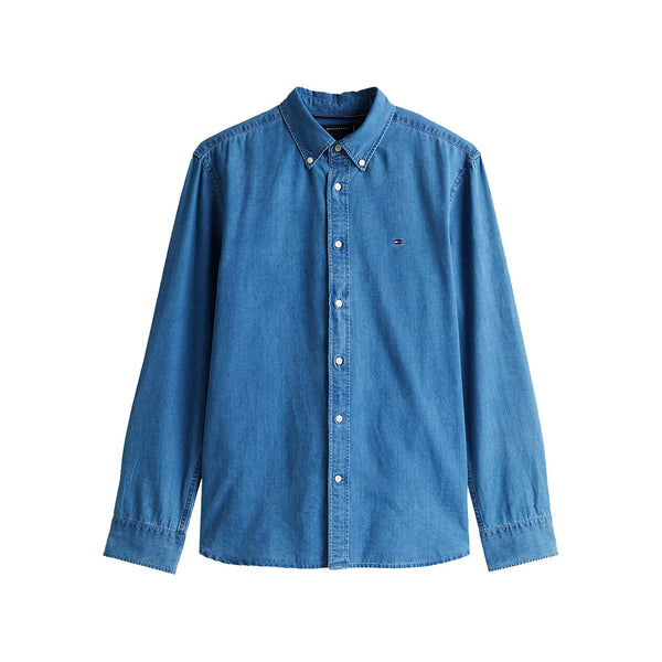 Tommy Hilfiger Camicia casual Camicia Uomo Chambray con logo S - Francavilla Moda