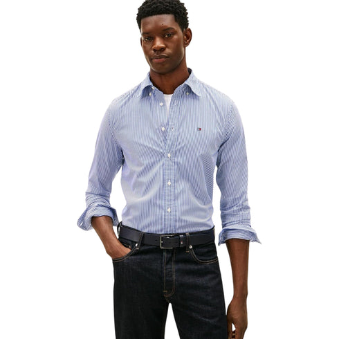 Tommy Hilfiger Camicia ml Camicia uomo Flex regular fit a righe M - Francavilla Moda