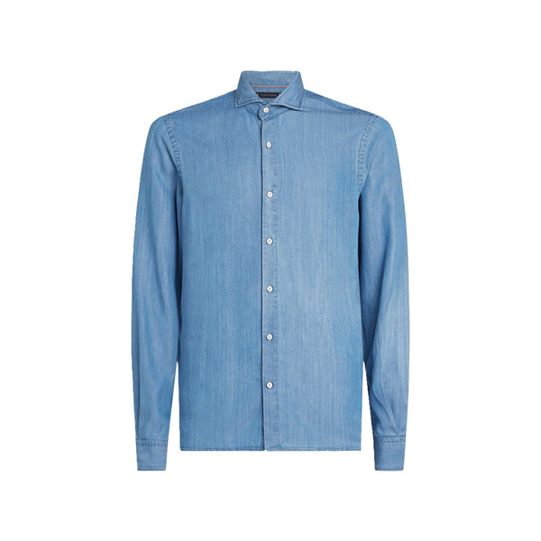Tommy Hilfiger Camicia casual Camicia Uomo in denim medio M - Francavilla Moda