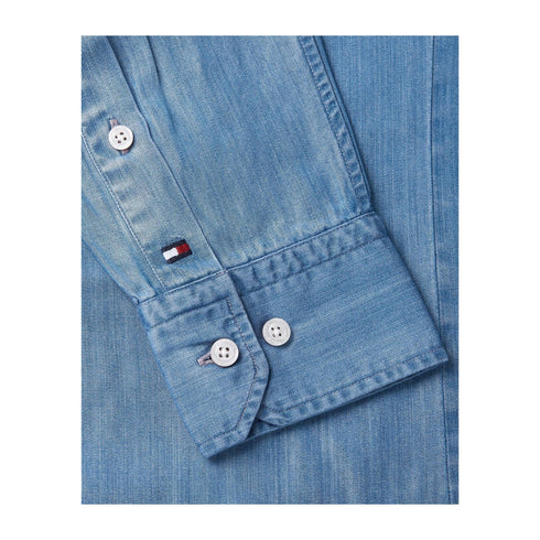 Tommy Hilfiger Camicia casual Camicia Uomo in denim medio M - Francavilla Moda