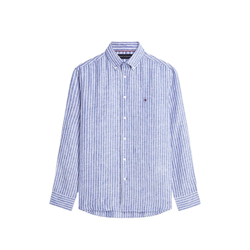 Tommy Hilfiger Camicia Camicia Uomo in lino a righe Bengal M - Francavilla Moda