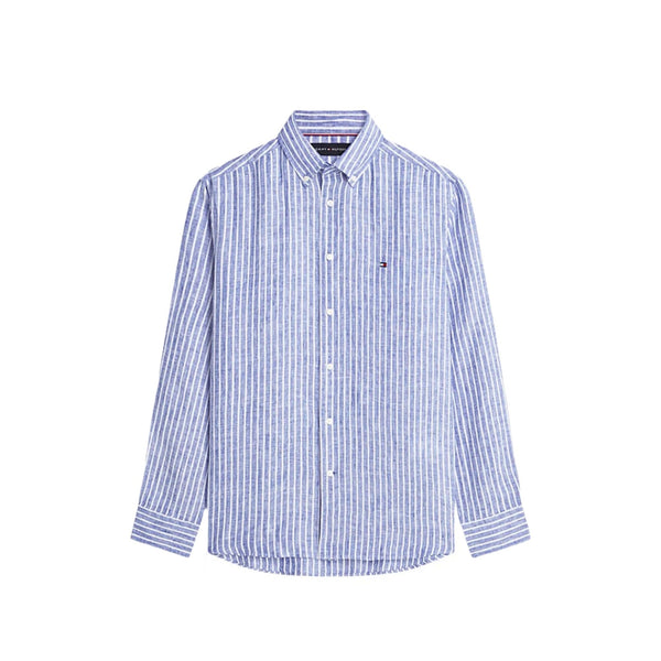 Tommy Hilfiger Camicia Camicia Uomo in lino a righe Bengal M - Francavilla Moda