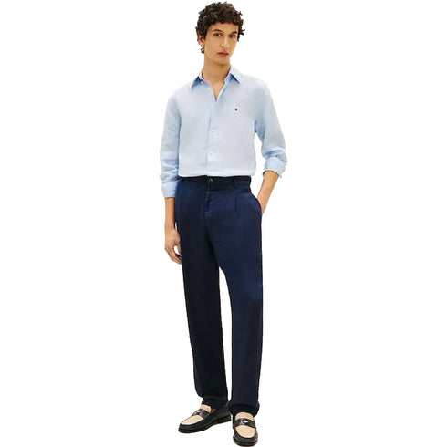 Tommy Hilfiger Camicia Camicia Uomo in puro lino lavato regular S P26-TOMMY HILFIGERMW41530-YBR-S - Francavilla Moda