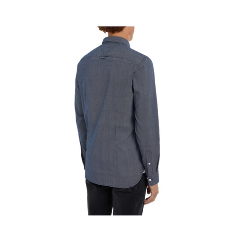 Tommy Hilfiger Camicia casual Camicia Uomo micro quadri Blu bianco - Francavilla Moda