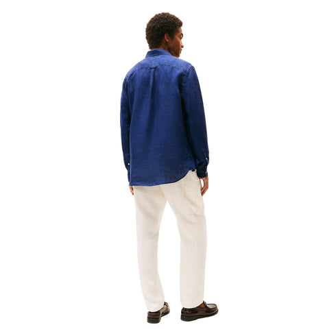 Tommy Hilfiger Camicia casual Camicia Uomo Pigment Dyed Li Solid S P25 - TOMMY HILFIGERMW34602 - DCC - S - Francavilla Moda