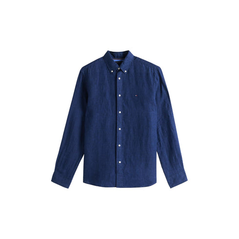 Tommy Hilfiger Camicia casual Camicia Uomo Pigment Dyed Li Solid S P25 - TOMMY HILFIGERMW34602 - DCC - S - Francavilla Moda