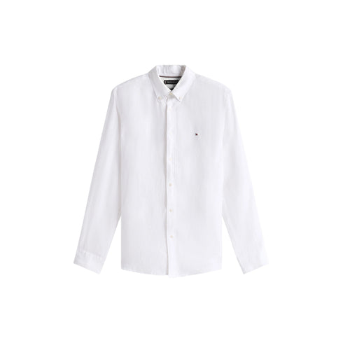 Tommy Hilfiger Camicia casual Camicia Uomo Pigment Dyed Li Solid S P25 - TOMMY HILFIGERMW34602 - YCF - S - Francavilla Moda