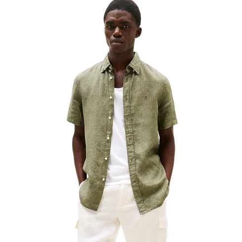Tommy Hilfiger Camicia casual Camicia Uomo Pigment Dyed Linen M P25 - TOMMY HILFIGERMW35207 - PLI - M - Francavilla Moda