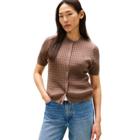 Tommy Hilfiger Cardigan Cardigan Donna maniche corte a trecce S - Francavilla Moda