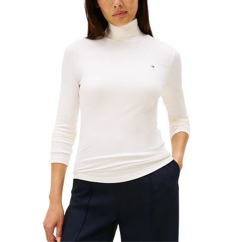 Tommy Hilfiger Maglia Dolcevita slim fit a coste XS A25-TOMMY HILFIGERWW39826-YA8-XS - Francavilla Moda