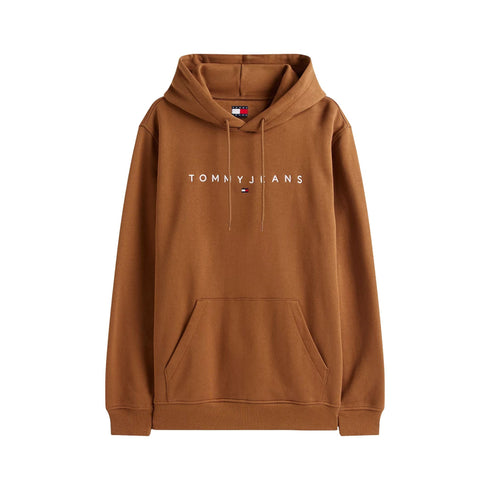 Tommy Hilfiger Felpa con cappuccio Felpa con cappuccio e logo lineare ricamato S A25-TOMMY JEANSDM20746-0GY-S - Francavilla Moda