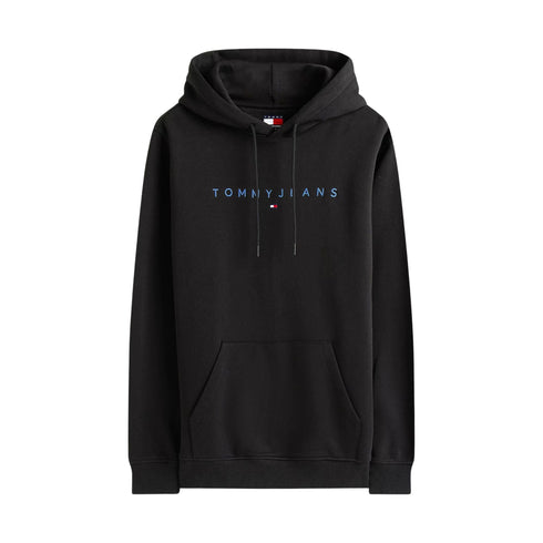 Tommy Hilfiger Felpa con cappuccio Felpa con cappuccio e logo lineare ricamato S A25-TOMMY JEANSDM20746-0GK-S - Francavilla Moda