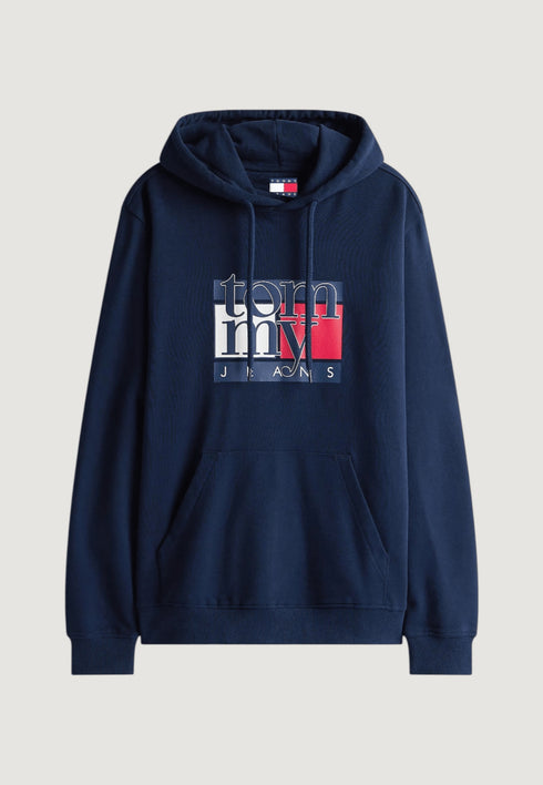 Tommy Hilfiger Felpa cappuccio Felpa con cappuccio Tommy Hilfiger Jeans TJM REG RWB FLAG HOO S A25-TOMMY JEANSDM22092-C1G-S - Francavilla Moda