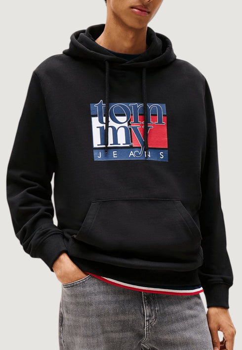 Tommy Hilfiger Felpa cappuccio Felpa con cappuccio Tommy Hilfiger Jeans TJM REG RWB FLAG HOO S  - Francavilla Moda