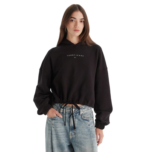Tommy Hilfiger Felpa con cappuccio Felpa Donna Bling Linear cropped XS - Francavilla Moda