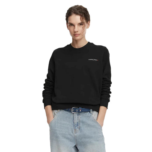 Tommy Hilfiger Felpa girocollo Felpa Donna girocollo scritta logo XS - Francavilla Moda