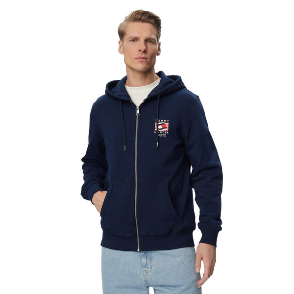 Tommy Hilfiger Felpa cappuccio Felpa Uomo Box Flag con cappuccio M - Francavilla Moda